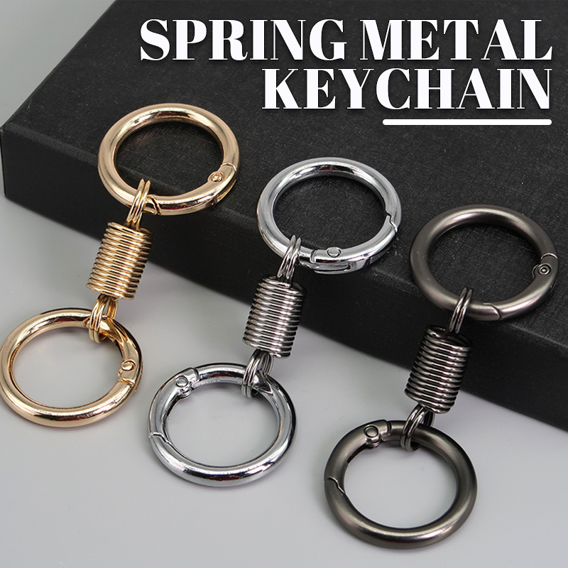 (đ„2024Last Day Promotion  - 49% off)Nordic Retro Spring Double Ring Keychain